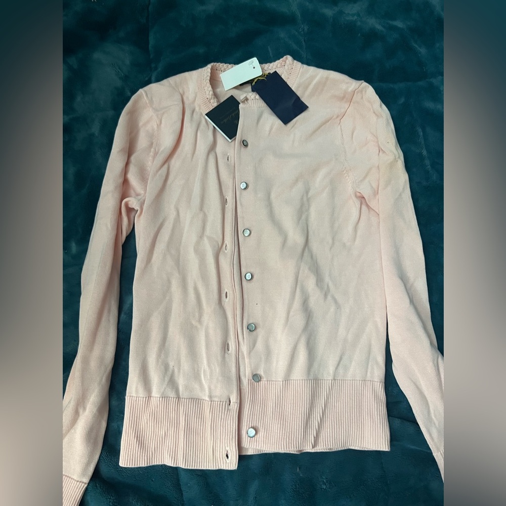 Brooks Brothers pink cardigan size small